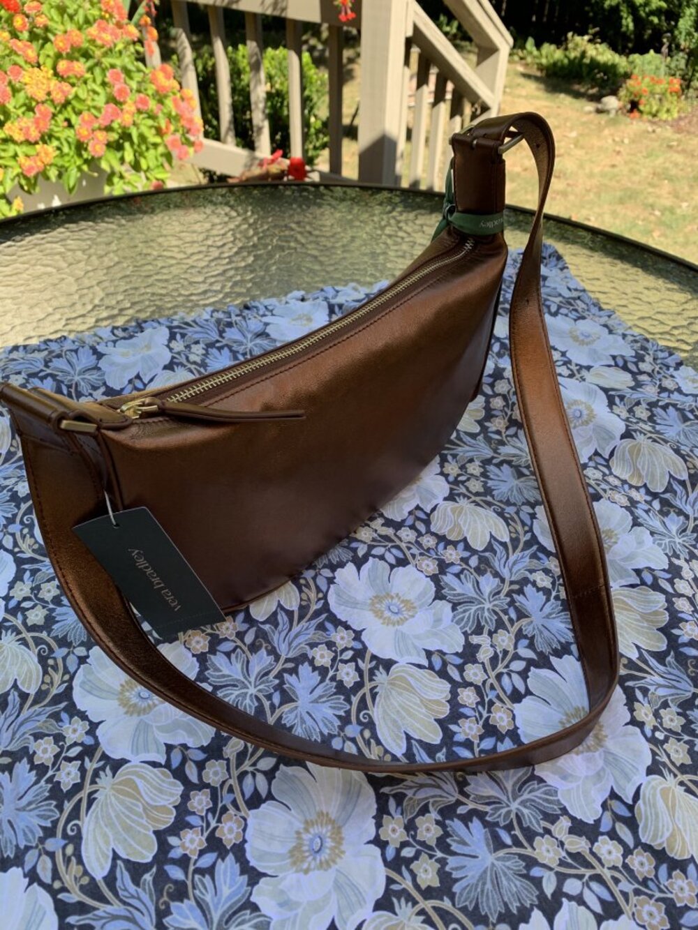 Vera Bradley Springbrook Sling Crossbody Bronze Leather New with Tags